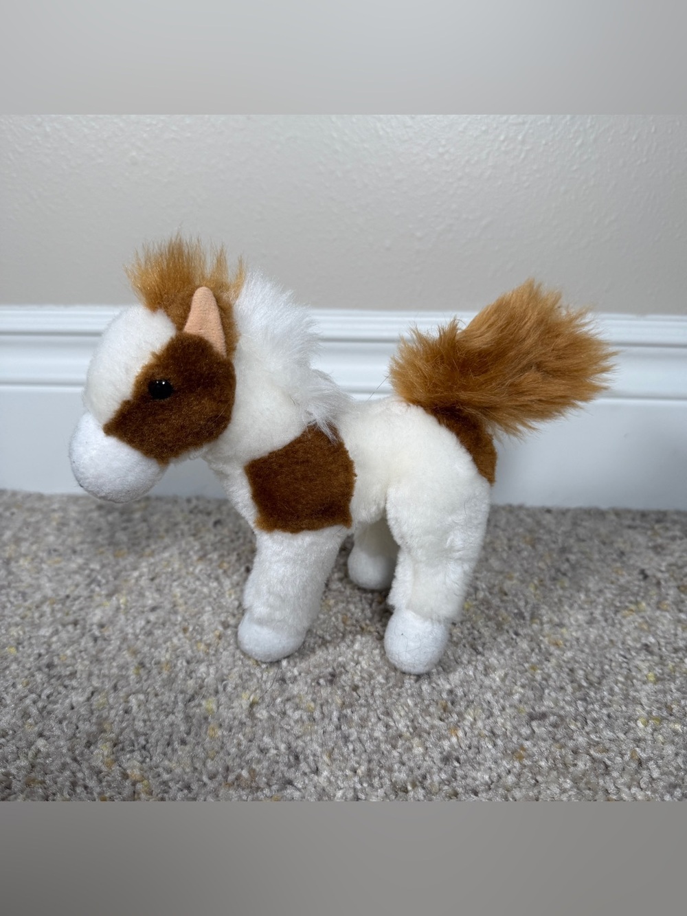 Unbranded Brown White Pony Horse Plush Stuffed Animal 5” Realistic Cute Toy